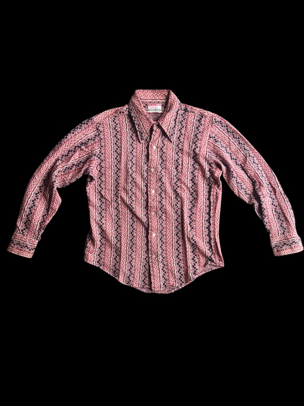 Vintage 1970’s Puccini di Roma Tailored Knit Button Down Shirt Cotton Poly Blend
